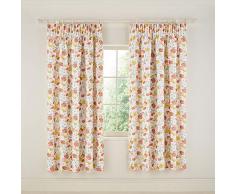 V&A Cortinas Forradas con diseÃ±o de Amapolas, Multicolor, 183 x 168 cm