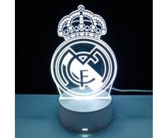 famvacor Luz de noche led futbol 3d lÃ¡mpara decorativa para regalo cambia entre 7 colores distintos boton tactil (7 Colores)
