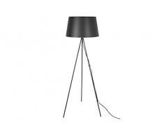 Leitmotiv LM1825BK Lámpara de Pie Classy Metal, Negro