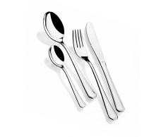 Monix Venecia - Set 75 piezas cubiertos de acero inox 18/10 con estuche Nogal (12 comensales)
