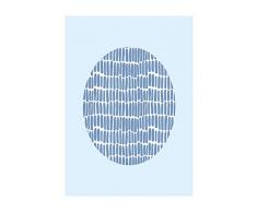 Komar Wandbild Von Shelly Patterns Blue | Poster, Bild, Wohnzimmer, Schlafzimmer, Dekoration, Kunstdruck | ohne Rahmen | P037E-30x40 fotomural, WeiÃ, Blau