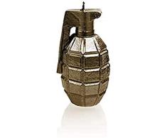 Candellana Hecho a Mano Grenade Vela de Regalo - Divertida - Vela Decorativa - DecoraciÃ³n del Hogar - Regalos para Amigos - Mecha de AlgodÃ³n - Tiempo de Quemado 12h - Vela Brass