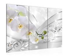 Runa Art 209131a - Cuadro de pared (120 x 80 cm, lienzo de fieltro, formato XXL, 3 piezas, fabricado en Alemania, listo para colgar), diseÃ±o de orquÃ­dea