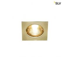 SLV Pika qpar51, cuadrado, Indoor techo empotrable, latón, fijo, maX. 50 W lámpara, aluminio, 0 W, Oro