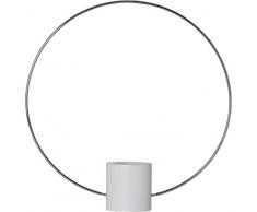 Star - Lámpara decorativa (madera), color cromo y blanco