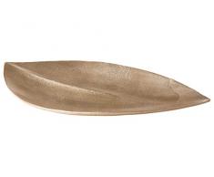 Casablanca Cuenco decorativo de aluminio, color champÃ¡n, 48 x 28 cm