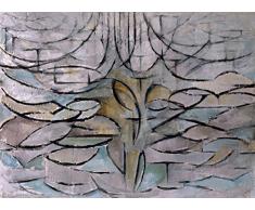 Legendarte Cuadro Lienzo, ImpresiÃ³n Digital - Manzano En Flor Piet Mondrian, cm. 80x110 - DecoraciÃ³n Pared