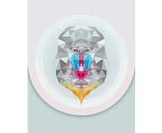 Komar Wandbild Von Baboon | Poster, Bild, Wohnzimmer, Schlafzimmer, Dekoration, Kunstdruck | ohne Rahmen | P089-40x50 fotomural, carbÃ³n