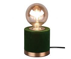Reality Leuchten R50691015 Judy - LÃ¡mpara de mesa (metal y latÃ³n mate, 1 bombilla E27), color verde
