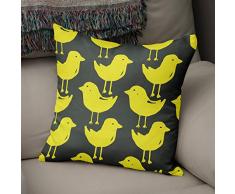 BonaMaison Fundas para CojÃ­nes, Amarillo neÃ³n y Humo Funda de Almohada Silla Oficina Cama Decorativa Moderna DecoraciÃ³n del Hogar HabitaciÃ³n, 43x43 Cm - DiseÃ±ado y Fabricado en TurquÃ­a
