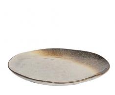 H&H 732959 Crackle Plato llano, Stoneware, Bcolor, 27 cm