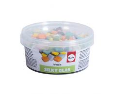 Mezcla de mosaicos de cristal Silky 14861999, mate, multicolor, 1 x 1 cm (aprox. 250 unidades), lata de 500 g.