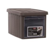 Stefanplast 2075891 Elegancia Caja de Almacenamiento con Puerta Antes de Paloma Gris de plÃ¡stico de 19 x 29 x 16 cm