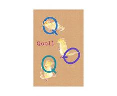 Komar Wandbild Von ABC Animal Q | Poster, Bild, Wohnzimmer, Schlafzimmer, Dekoration, Kunstdruck | ohne Rahmen | P036Q-50x70 fotomural, carbÃ³n