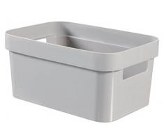Curver - Caja Organizadora Infinity Lisa 4,5L. con Asas - Color Gris