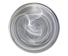 Bigbuy Cooking S2206849 Plato para Postre Alabastro Acapulco, 21 x 2 cm, Color Blanco