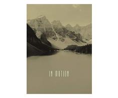 Komar Wandbild Von Word Lake In Motion Sand | Poster, Bild, Wohnzimmer, Schlafzimmer, Dekoration, Kunstdruck | ohne Rahmen | P087B-30x40 fotomural, Gelb, Grau, Schwarz