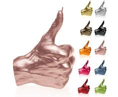 Candellana vela en forma de Pulgar | Altura: 17,5 cm | Oro Rosa | Tiempo de combustiÃ³n 30h | El tamaÃ±o de la vela es igual a 1:1 de la mano real | Hecho a mano en EU