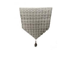 DRW Camino de Mesa marrÃ³n con Bordado marrÃ³n 180x33 cm