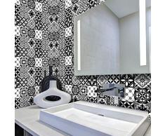 Ambiance-sticker Pegatinas de Azulejos Adhesivas - Adhesivo de Azulejos de Cemento - Decoración de Pared para baño y Cocina - 20 x 20 cm - 60 Unidades