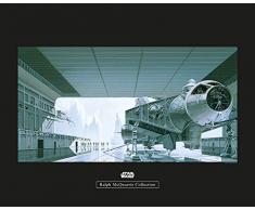 Komar Wandbild Von Star Wars Classic RMQ Hangar Shuttle | Kinderzimmer, Jugendzimmer, Dekoration, Kunstdruck | ohne Rahmen | WB141-50x40 fotomural, carbÃ³n