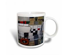 3dRose Inside World Famous Hundertwasser - Taza de cerámica con Cristales y Azulejos frÃos (10,16 x 7,62 x 9,52 cm)