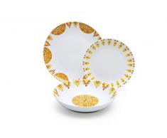 Excelsa Lhasa Autumn - Vajilla de 18 piezas, porcelana