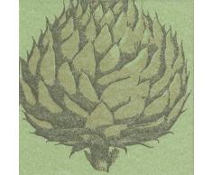 Caspari Entertaining with Servilletas de Papel (Lino Etched alcachofa servilleta de cÃ³ctel, Paquete de 15, Color Verde, 12,7Â x 12,7Â x 3Â cm