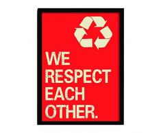 SuperStudio LO+DEMODA Cuadro con Marco, diseño We Respect, 33 x 43 cm, 1.5x33x43 cm