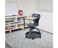 Flash Furniture Silla de Escritorio MÃ³vil, Gris Oscuro