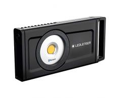 Ledlenser Proyector de construcciÃ³n LED iF8R, recargable, baterÃ­a de litio, inalÃ¡mbrico, IP54, 4500 lÃºmenes, control por Bluetooth, soporte flexible con imÃ¡n, soporte para trÃ­pode, baterÃ­a externa USB