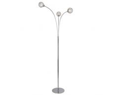 Brilliant Virgo lámpara de pie, con 3 focos, metal, 99 W, cromo