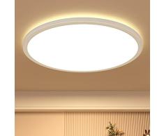 Plafon Led Techo, Ã420mm 24w 2200lm Plafon Led Techo Redondo, IP44 Impermeable, 24w Equivale a 180w Plafones Para Techo Led, 3000k Blanco CÃ¡lido LÃ¡mpara De Techo Para BaÃ±o, Cocina, Dormitorio, Salon
