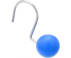 AmazonBasics - Ganchos para cortinas de ducha, bola redonda, azul