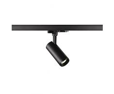 SLV 3 Fases Numinos Dali S/LED, Foco de Techo con Sistema de rieles, iluminación Interior, 3000 K, 10,42 W, 1020 LM, Color Negro, Regulable 36 Grados