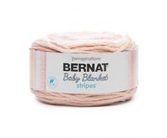 BERNAT® Berant - Manta para bebé a rayas, fibra: 100% poliéster, campanas de coral, 300 g