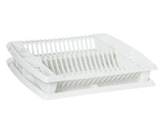 Plast team 13480800 vajilla seco Cesta con Bandeja/Posavasos, Blanco