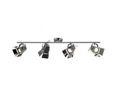 Brilliant Movie - Foco de techo (4 focos, orientable, 4 bombillas GU10, apto para lámparas reflectoras de hasta máx. 35 W.