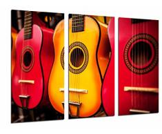 Poster FotogrÃ¡fico Guitarras EspaÃ±olas de colores anaranjados , Flamenco TamaÃ±o total: 97 x 62 cm XXL