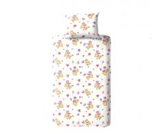 DILIOS Osito Juego de Cama Infantil con diseño de 2 Teilig 100 x 135, 100% algodón con Cremallera, Rosa