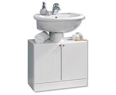 Pelipal 955.306517 Armario para Lavabo, Madera de ingeniería, Blanco Brillante Blanco, 54/65/33 cm