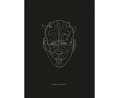 Komar Wandbild Von Star Wars Lines Dark Side Maul | Kinderzimmer, Jugendzimmer, Dekoration, Kunstdruck | ohne Rahmen | WB098-50x70 fotomural, carbÃ³n