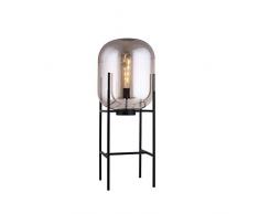 Lumineca Lámpara de pie globo cristal smoky champagne Bharian, 4 W, Diámetro: 38 cm. Altura: 90 cm