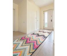 benuta Alfombra de Pasillo Casa Multicolor 70 x 240 cm | Moderna Alfombra para salón y Dormitorio
