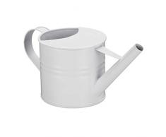 Relaxdays 1,3 litros, para Plantas de Interior, regadera Decorativa, Flores secas, Vintage, Metal pulverizado, Color Blanco, 1,3 Liter