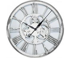 Kare Reloj de Pared Gear, Plata, 60 x 6 x 60 cm