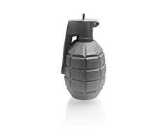 Candellana Hecho a Mano Grenade Vela de Regalo - Divertida - Vela Decorativa - DecoraciÃ³n del Hogar - Regalos para Amigos - Mecha de AlgodÃ³n - Tiempo de Quemado 12h - Vela Gray