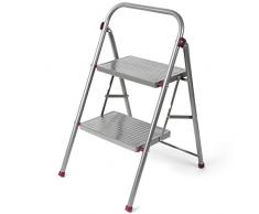 Kleeneze KL068491EU Escalera Plegable con 2 PeldaÃ±os, 80 cm, FÃ¡cil De Plegar, Gancho De Seguridad, Antiadherrente Capacidad De 150 kg, DiseÃ±o ErgonÃ³mico, Ligero, Bastidor Resistente Y SÃ³lido