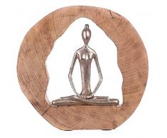 Casablanca - Escultura Decorativa - Health - Madera de Mango / Aluminio - Hecho a Mano - Altura 27 cm