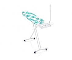 Leifheit Tabla de planchar plegable Air Board Express M Solid Palm Leafs, mesa de planchar estable y ligera, tabla de planchado regulable en altura